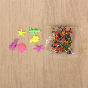 Аквапесок с растущими игрушками "Морские животные", песок 65 гр,фиолетовый