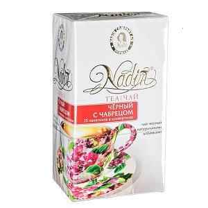 Чай NADIN 'Чёрный с Чабрецом' 25 пакетиков 1 уп.х 12 шт.