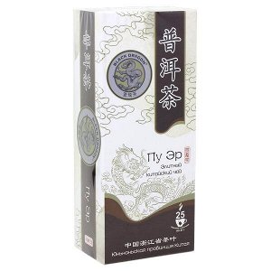 Чай Чёрный Дракон 'Пу Эр элитный китайский' 25 пакетиков 1 уп.х 18 шт.