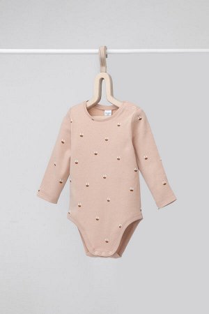 Полукомбинезон(Весна-Лето)+baby (нюдовый беж, белые кораблики)