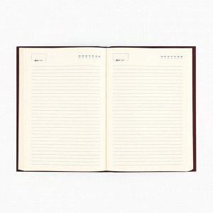 Ежедневник «Золотой учитель» А5, 160 л, твёрдая обложка, кожзам, коричневый