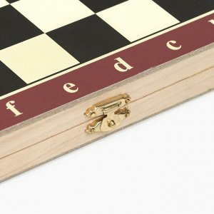Шахматы, шашки, нарды, настольные игры, набор 3 в 1, 29x29 см