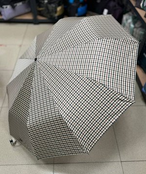 Зонт мужской автомат бежевый клетка