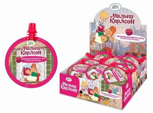 KT94977 МАЛЫШ И КАРЛСОН жидкая конфета-гель со вкусом малина 24бл*24шт*20г