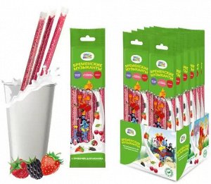 KT95046 Бременские музыканты трубочки для молока 5шт (банан, кокос, ананас) 6бл*24шт*30г