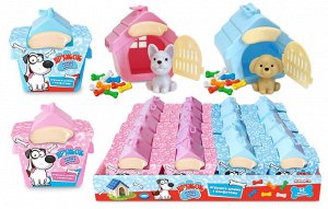 KT95001 ДРУЖОК коллекционная фигурка собачки и игрушка-домик с конфетами 20бл*20шт*5г