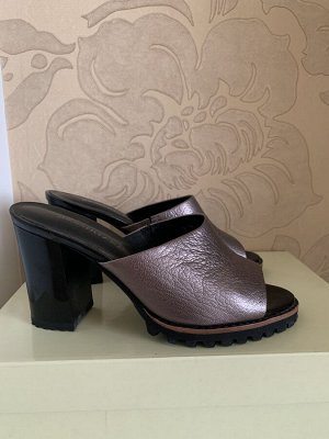 Туфли летние на каблуке, натур кожа