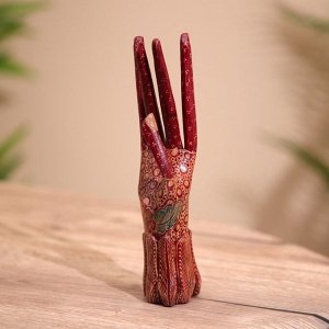 Подставка для колец, батик, дерево 20 см