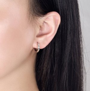 Серьги колечки стерлинговое серебро