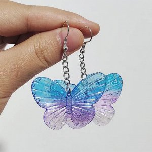 Серьги акрил «Бабочка» весенняя