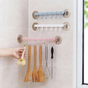 Крючки Крючки на липкой ленте! Удобно, можно даже закрепить на угол кухни или ванной!
37 * 7 см.