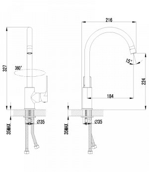 LEMARK LM1505C &quot;плюс Грейс&quot; Смеситель для кухни с высоким поворотным изливом, хром