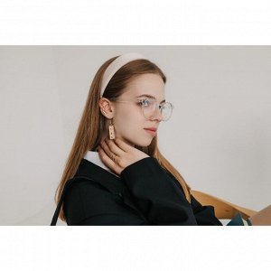 Серьги «Школа» линейка, цвет чёрно-бежевый в серебре