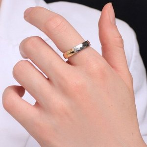 Кольцо XUPING нежность, цвет серебряно-золотой, размер 17