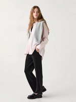Брюки трикотажные в рубчик (длина 66-69 см.), черный