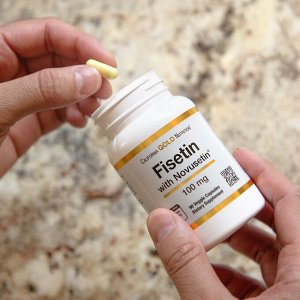 California Gold Nutrition, Fisetin with Novusetin, физетин, 100 мг, 90 растительных капсул