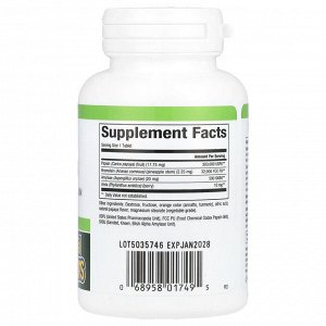 Natural Factors, ферменты папайи с амилазой и бромелаином, 120 жевательных таблеток