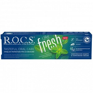 Рокс Зубная паста с мультиминеральным комплексом I Like Fresh, 74 г (R.O.C.S., Зубные пасты Adults)