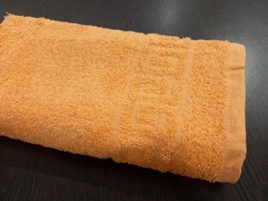 Махровое полотенце 50*90 см хлопок цвет Мандарин