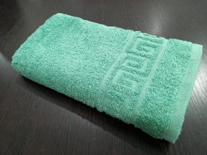 Махровое полотенце 50*90 см хлопок цвет Малахитово-зеленый