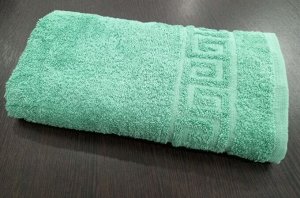 Махровое полотенце 50*90 см хлопок цвет Малахитово-зеленый