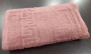 Махровое полотенце 50*90 см хлопок цвет Увядшая роза