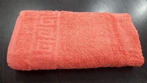 Махровое полотенце 50*90 см хлопок цвет Яркий мандарин