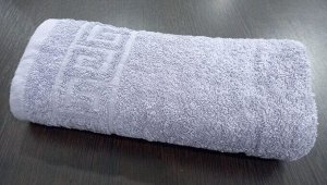 Махровое полотенце 50*90 см хлопок цвет Лавандово-серый