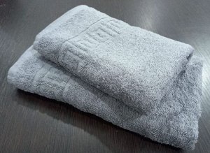 Махровое полотенце 50*90 см хлопок цвет Стальной серый