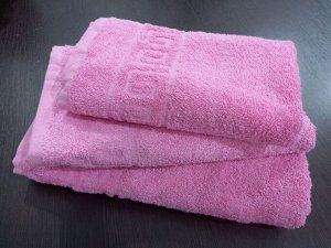 Махровое полотенце 50*90 см хлопок цвет Розовая бегония
