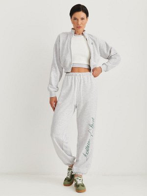 Свитшот на молнии с воротником стойкой в стиле Sporty & Rich