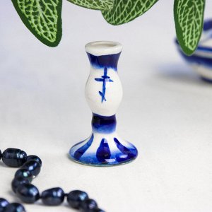 Подсвечник на 1 свечу «Гжель», фарфор