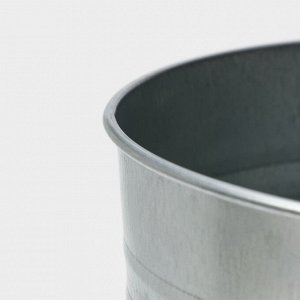 Вазон оцинкованный с ручками, 9 л, d=21 см, h=40 см, ГОСТ