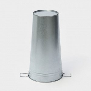 Вазон оцинкованный с ручками, 9 л, d=21 см, h=40 см, ГОСТ