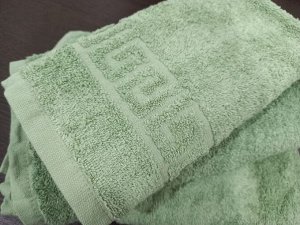 Махровое полотенце 50*90 см хлопок цвет Зеленый