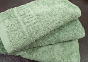 Махровое полотенце 50*90 см хлопок цвет Зеленый