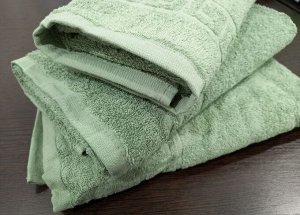 Махровое полотенце 50*90 см хлопок цвет Зеленый