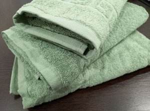 Махровое полотенце 40*70 см хлопок цвет Зеленый