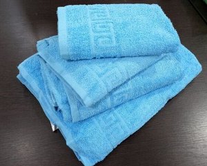 Махровое полотенце 40*70 см хлопок цвет Голубой грот