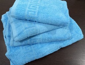 Махровое полотенце 50*90 см хлопок цвет Голубой грот