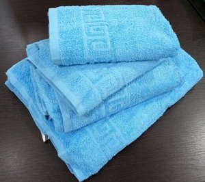 Махровое полотенце 50*90 см хлопок цвет Голубой грот