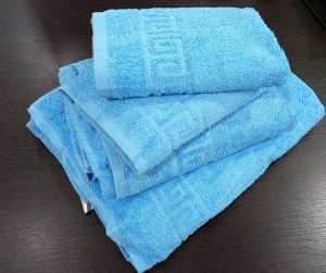 Махровое полотенце 70*140 см хлопок цвет Голубой грот