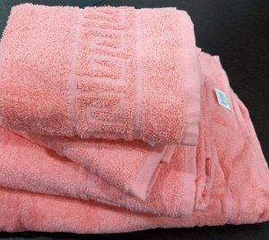 Махровое полотенце 100*180 см хлопок цвет Абрикосовый румянец
