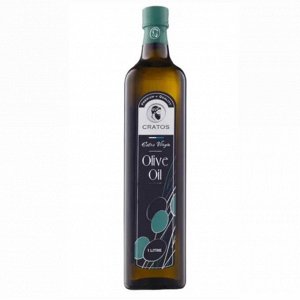 Масло оливковое Cratos Extra Virgin Oil 1 литр, нерафинированное, первый отжим Греция.
