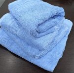 Махровое полотенце 70*140 см хлопок цвет Василек