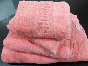 Махровое полотенце 50*90 см хлопок цвет Абрикосовый румянец
