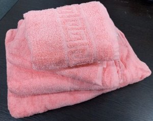 Махровое полотенце 50*90 см хлопок цвет Абрикосовый румянец