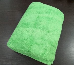 Махровое полотенце (простынь) 155*220 см хлопок цвет Классический зеленый