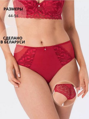 Трусы женские слипы кружевные цвет Красный (Edelica)