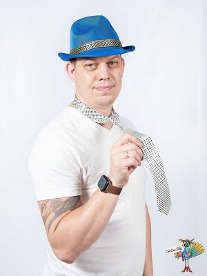 шляпа Стиляга, цвет синий, ог 58 см
